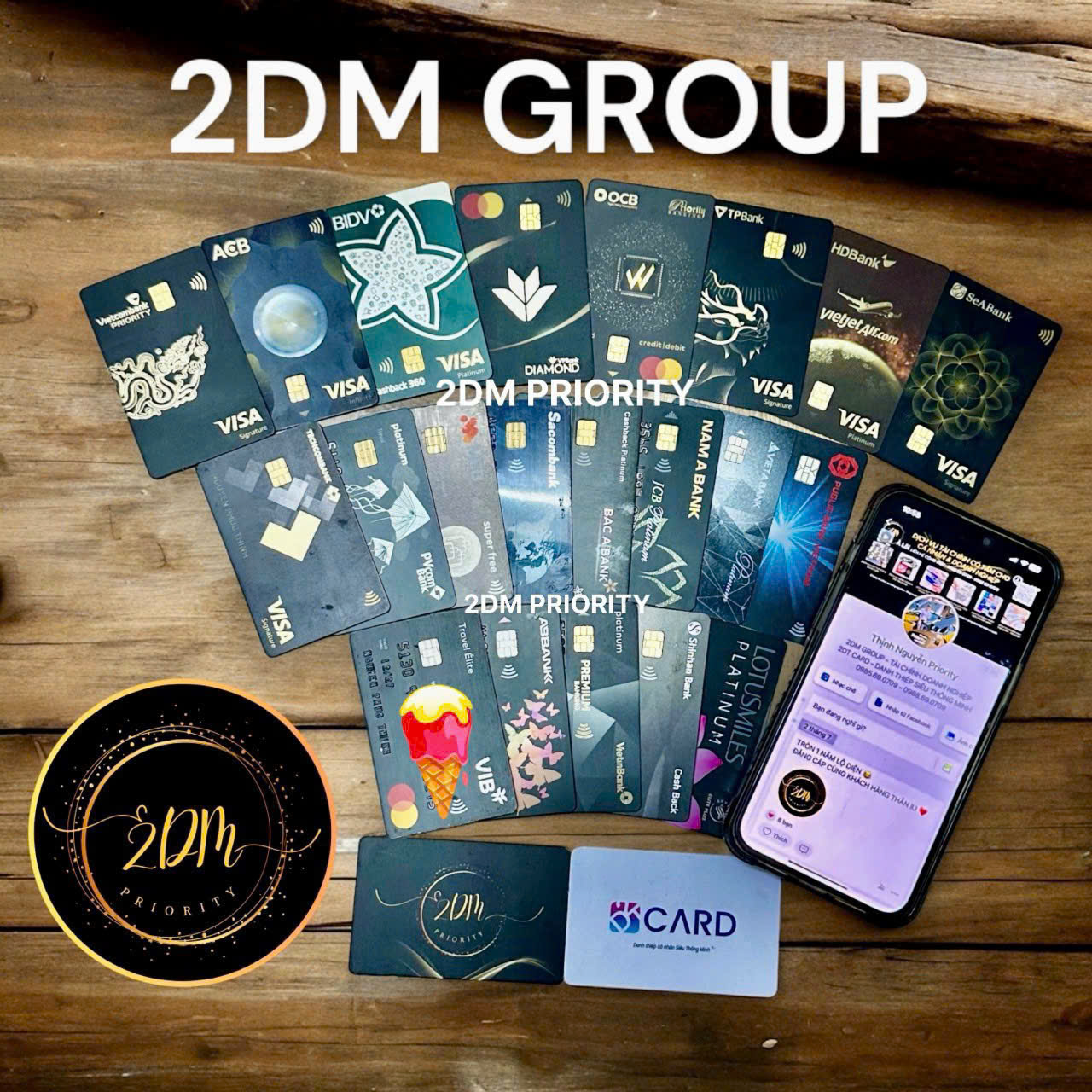 2DM GROUP - Bộ sưu tập thẻ ngân hàng cao cấp của thành viên
